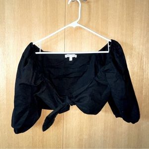 Puff Sleeve Crop Top